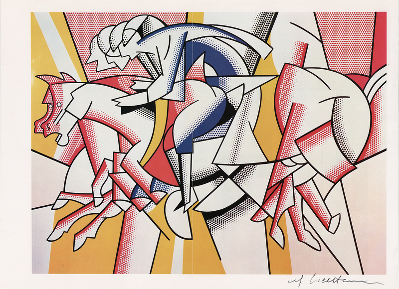 Lot 502 Roy Lichtenstein Signed 'The Red Horseman' Mini Poster (16.5˝ x 12˝)