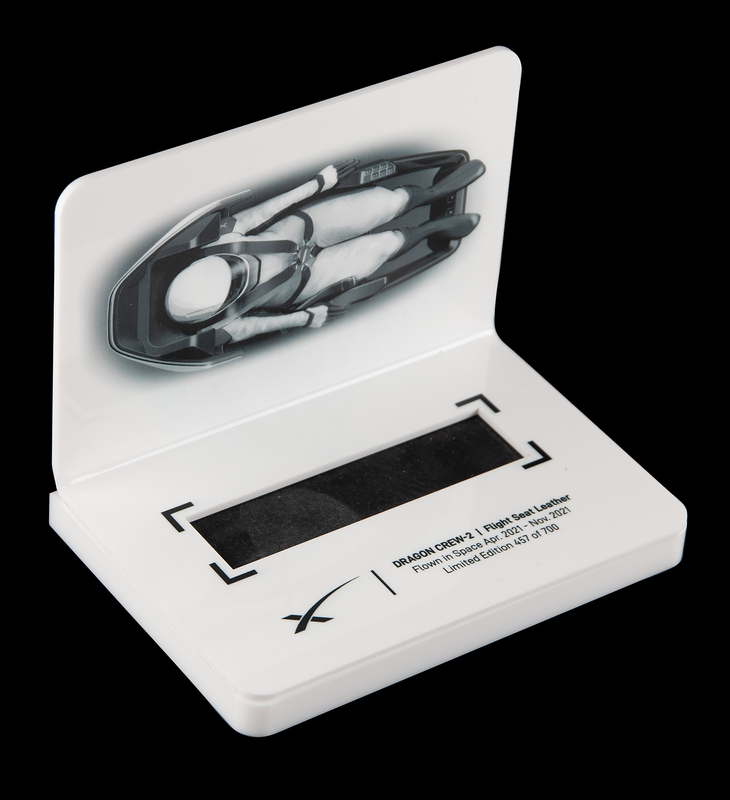 Lot 490 SpaceX Dragon Crew-2 Flown Seat Leather (Ltd. Ed. #457/700)