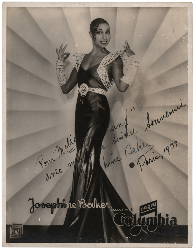 Lot 556 Josephine Baker Oversized Signed Photograph