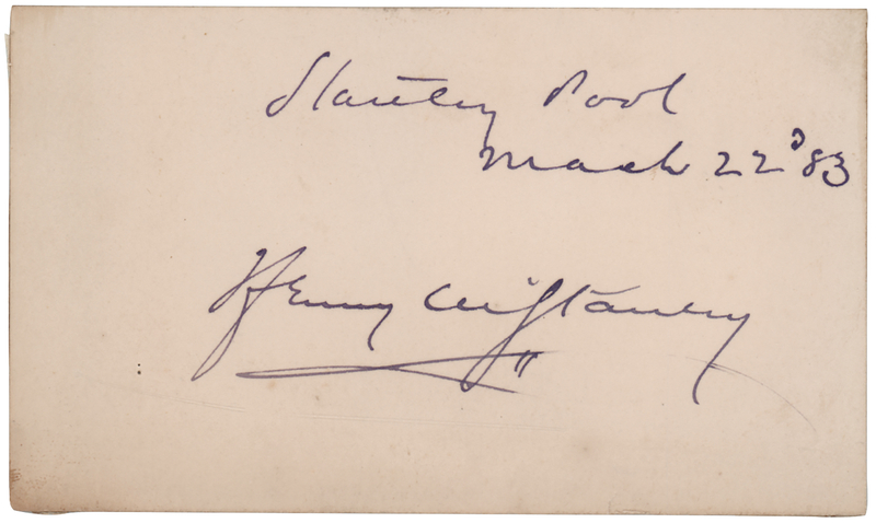 Lot 364 Henry M. Stanley Signature
