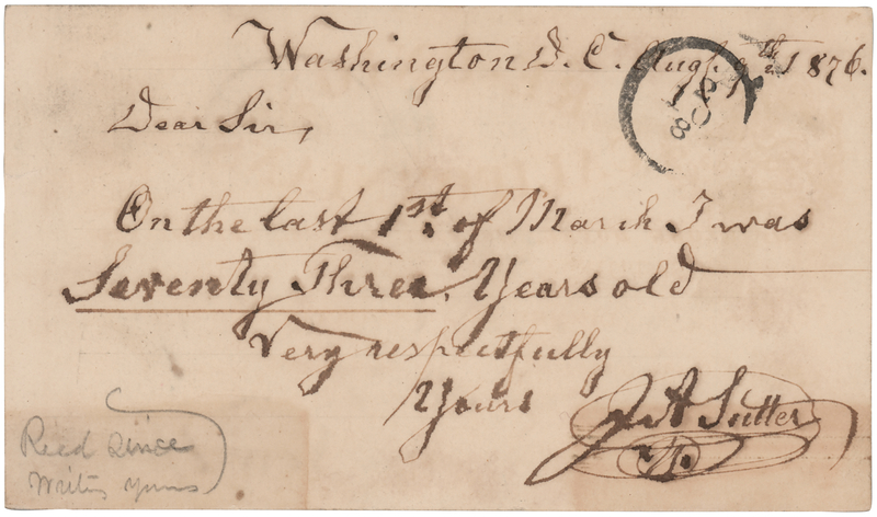 Lot 271 John Sutter Autograph Note Signed