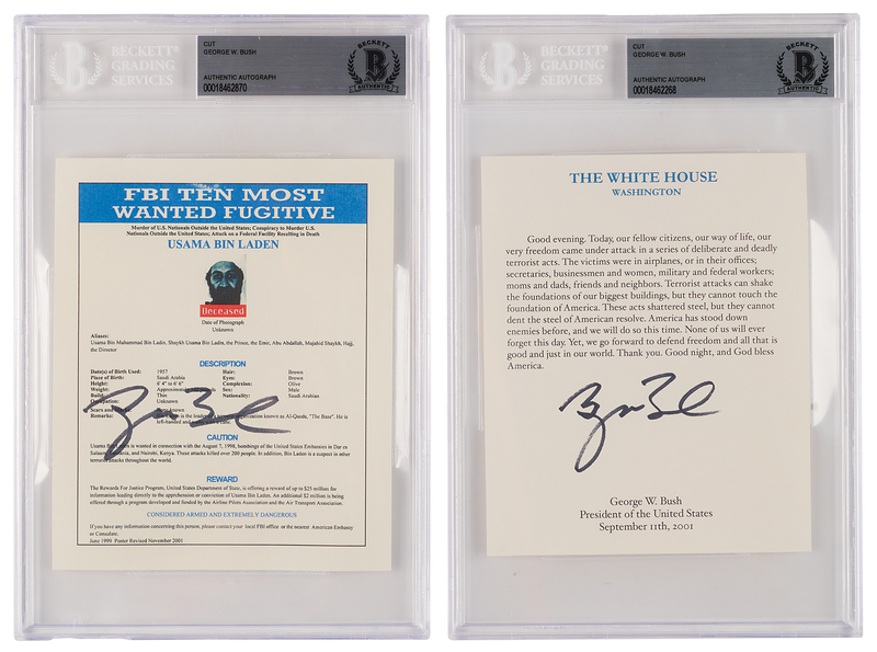 Lot 24 George W. Bush (2) Signatures