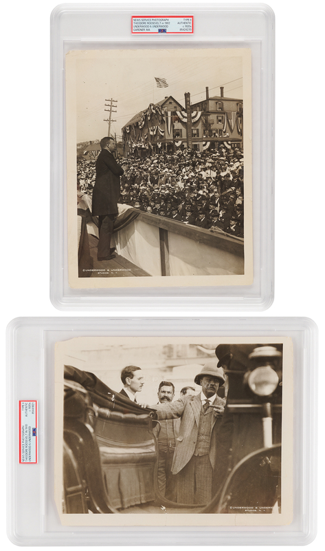 Lot 55 Theodore Roosevelt (2) Original Photographs by Underwood & Underwood - PSA Type II