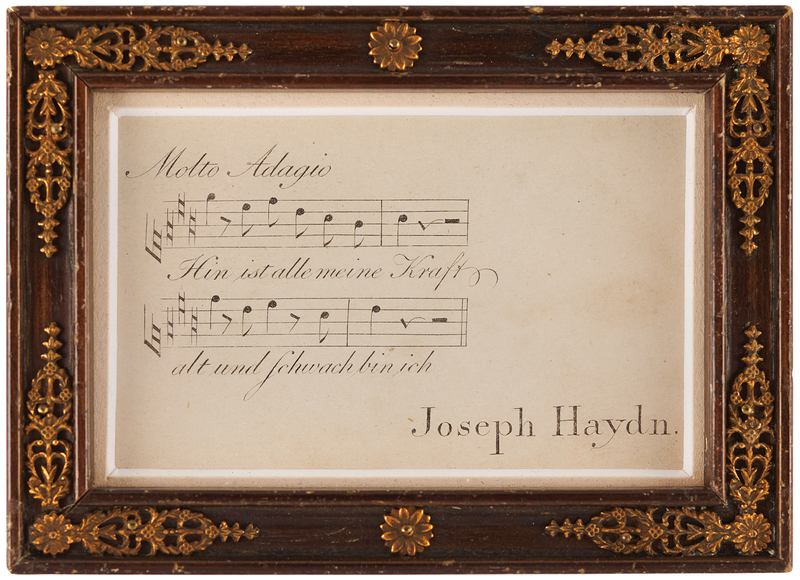 Lot 535 Franz Joseph Haydn Engraved Visiting Card