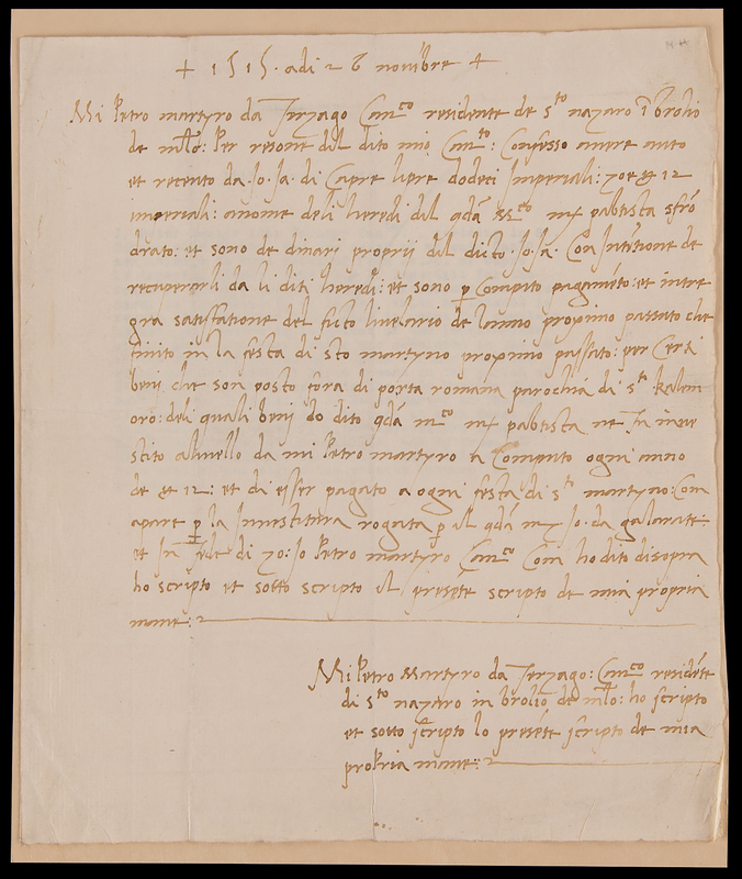 Lot 259 Peter Martyr d'Anghiera Autograph Document Signed - The First European Historian of<br/>the New World