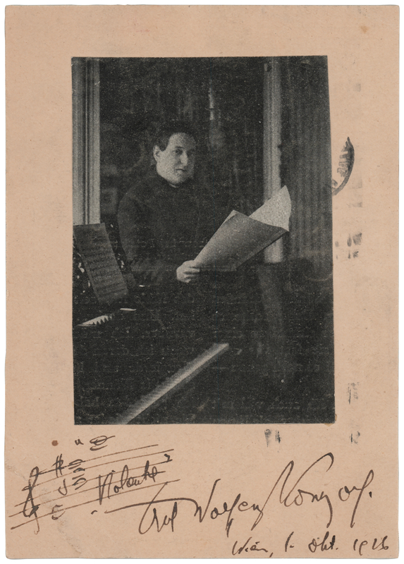 Lot 537 Erich Wolfgang Korngold Autograph Musical Quotation Signed