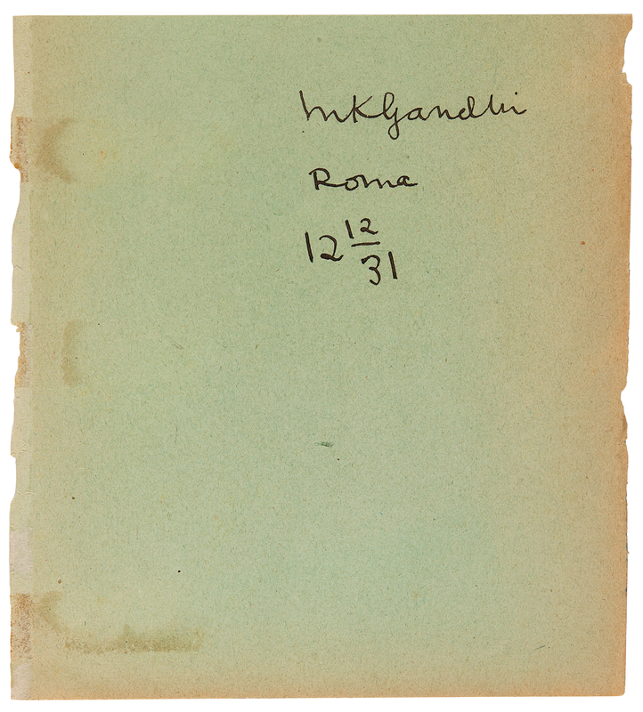 Lot 101 Mohandas Gandhi Signature