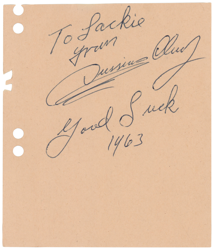 Lot 643 Muhammad Ali Signature