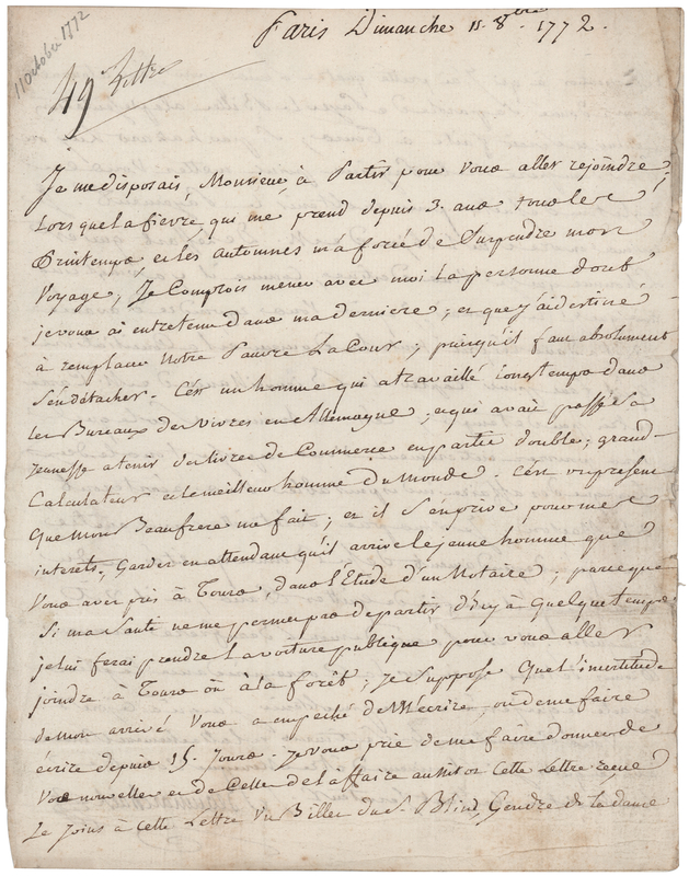 Lot 515 Pierre-Augustin Caron de Beaumarchais Autograph Letter Signed