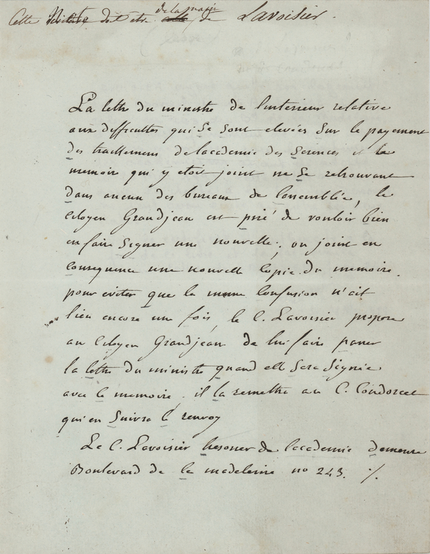 Lot 216 Antoine Lavoisier Autograph Letter Signed