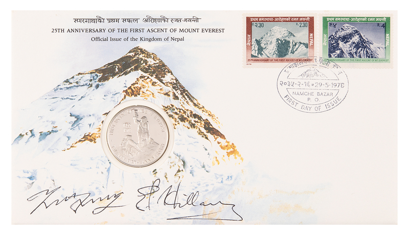 Lot 324 Edmund Hillary and Tenzing Norgay Signed Commemorative Cover