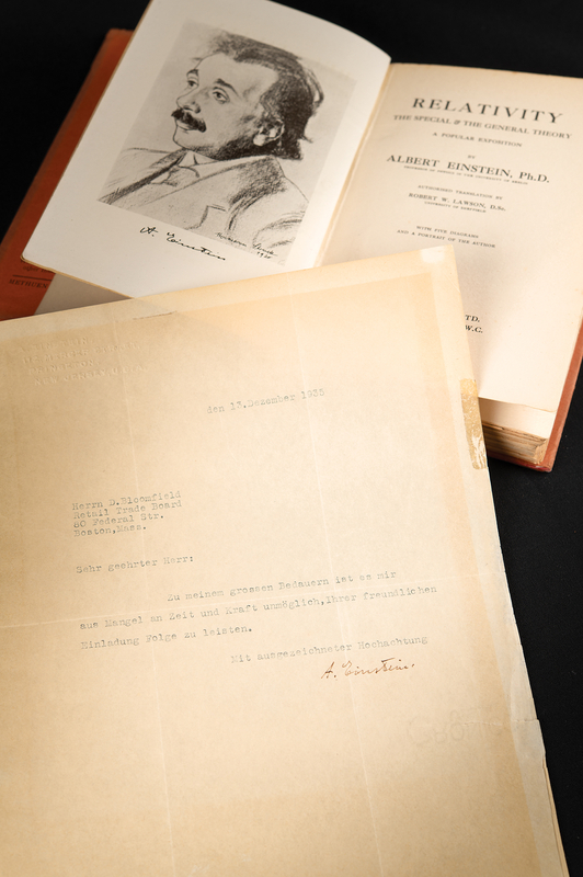 Lot 172 Albert Einstein Typed Letter Signed and First English Edition of Relativity: The Special and the General Theory