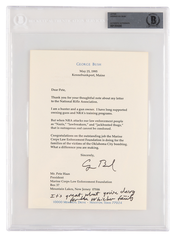 Lot 21 George Bush Typed Letter Signed: 
