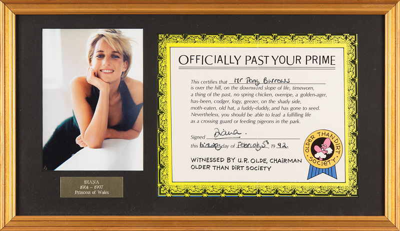 Lot 93 Princess Diana Signed Birthday Card