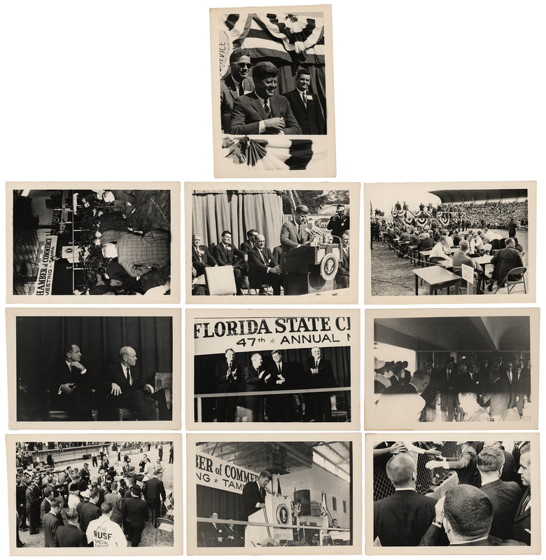 Lot 44 John F. Kennedy (10) Original Vintage Candid Photographs from His 1963 Visit to Tampa