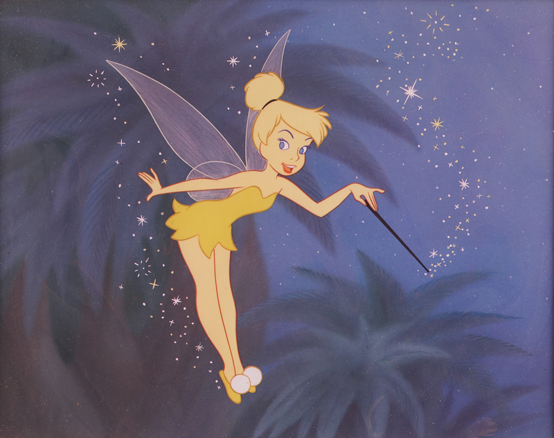 Lot 874 Tinker Bell dye transfer print from the Walt Disney Classics 'Peter Pan' series