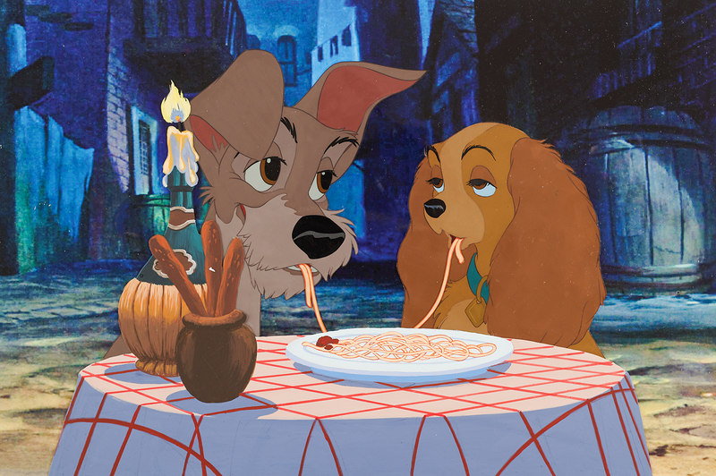 Lot 748 Lady and Tramp production cels from Lady and the Tramp