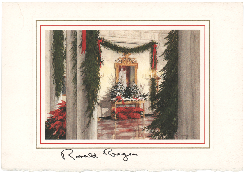 Lot 52 Ronald Reagan Signed White House Christmas Card (1988)
