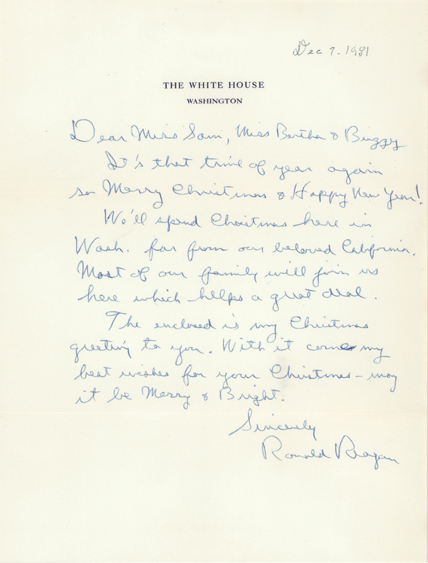 Lot 49 Ronald Reagan Autograph Letter Signed as President: 