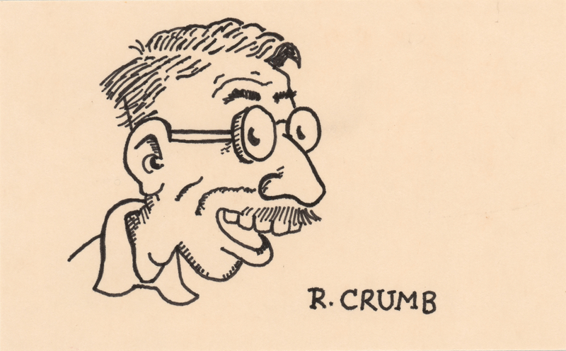 Lot 783 Robert Crumb Signed Sketch