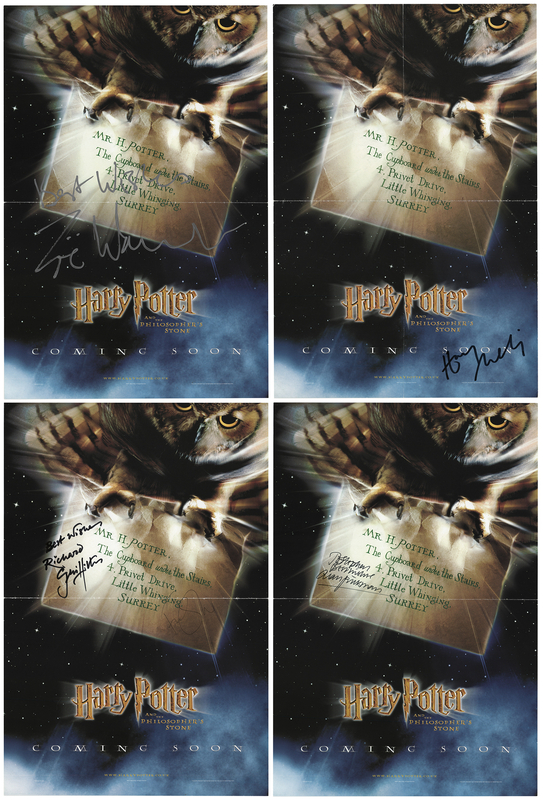 Lot 591 Harry Potter (4) Signed Posters, with Alan Rickman