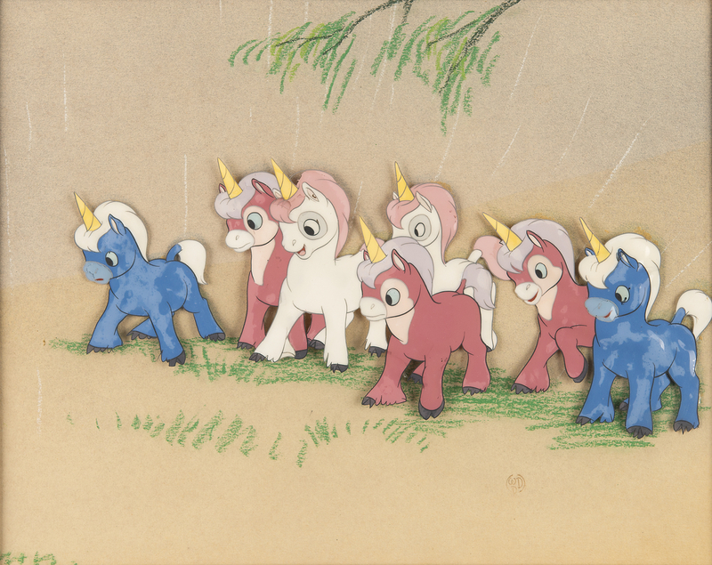 Lot 730 Unicorns production cel from Fantasia