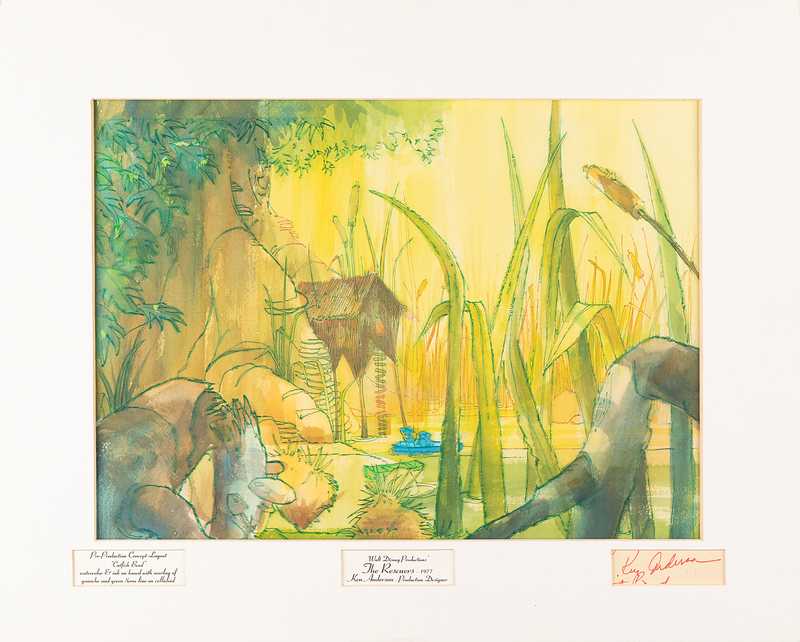 Lot 764 Ken Anderson concept layout artwork for Catfish Bend