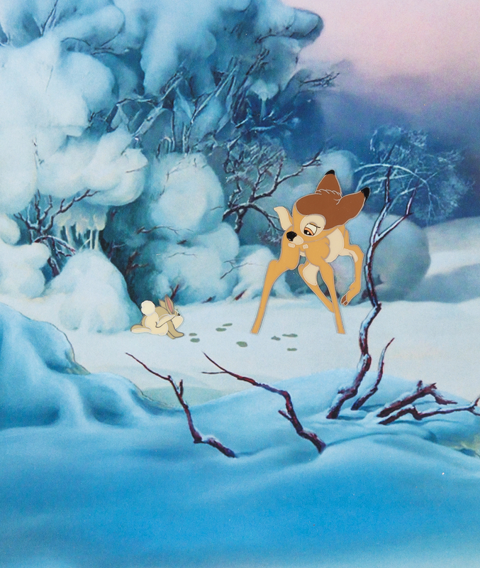 Lot 741 Bambi and Thumper production cels from Bambi