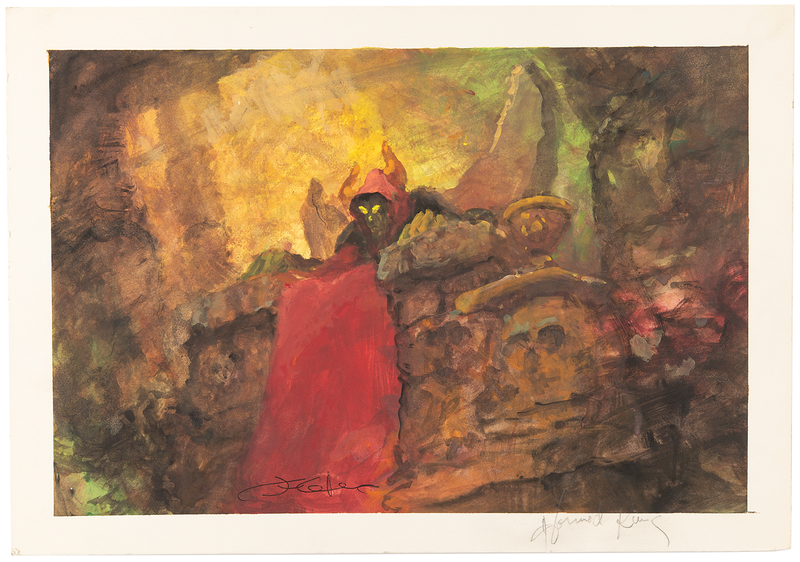 Lot 758 James Coleman concept painting of the Horned King from The Black Cauldron