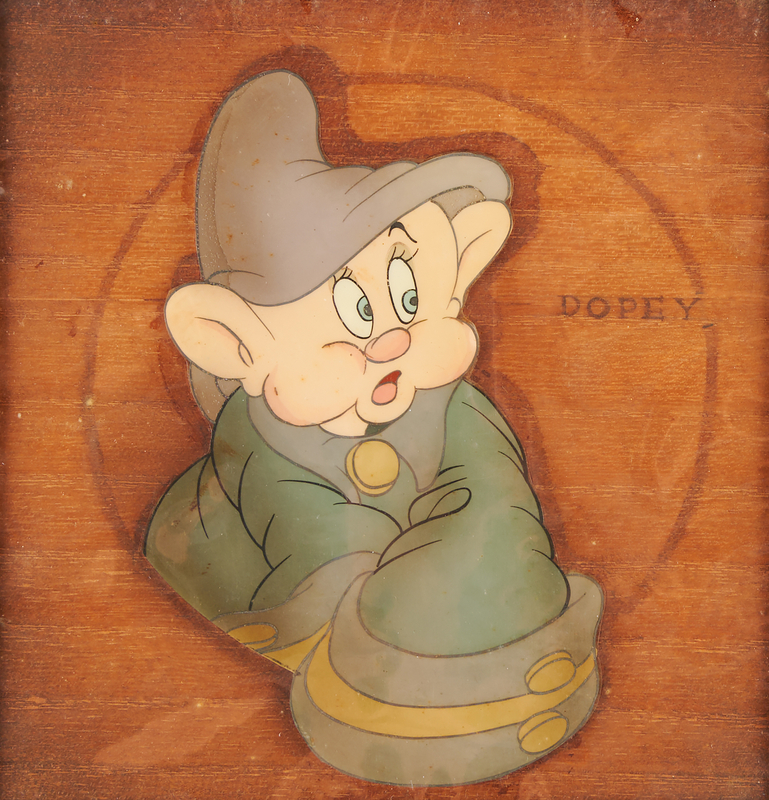 Lot 714 Dopey production cel from Snow White and the Seven Dwarfs