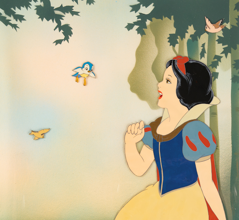 Lot 719 Snow White and birds production cels from Snow White and the Seven Dwarfs