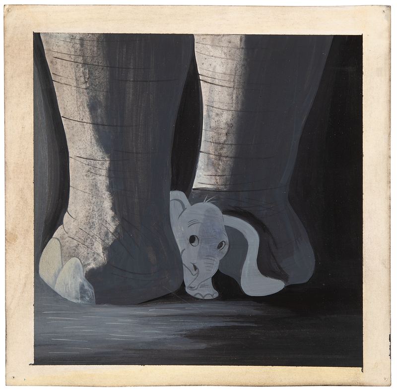 Lot 765 Mary Blair concept painting of Baby Dumbo and Mrs. Jumbo for Dumbo