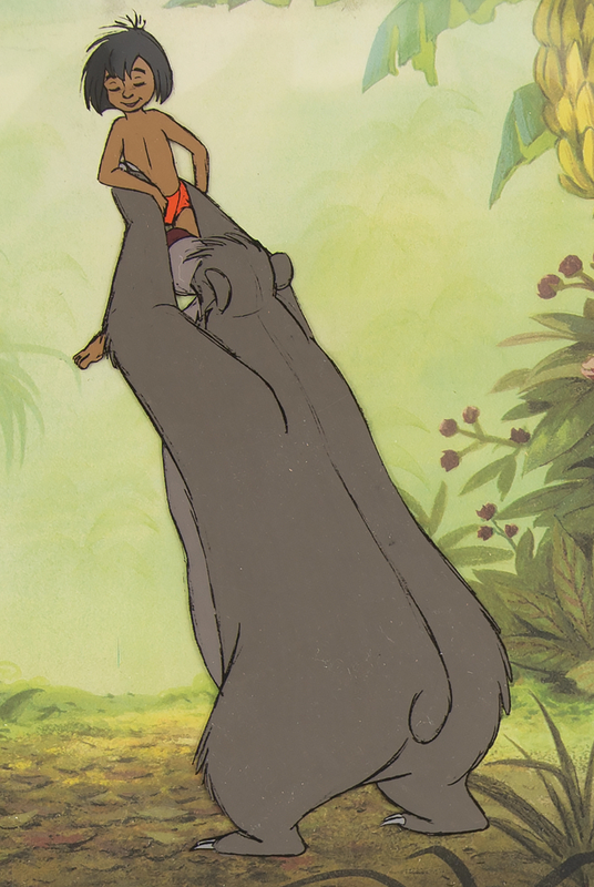 Lot 757 Mowgli and Baloo production cel from The Jungle Book