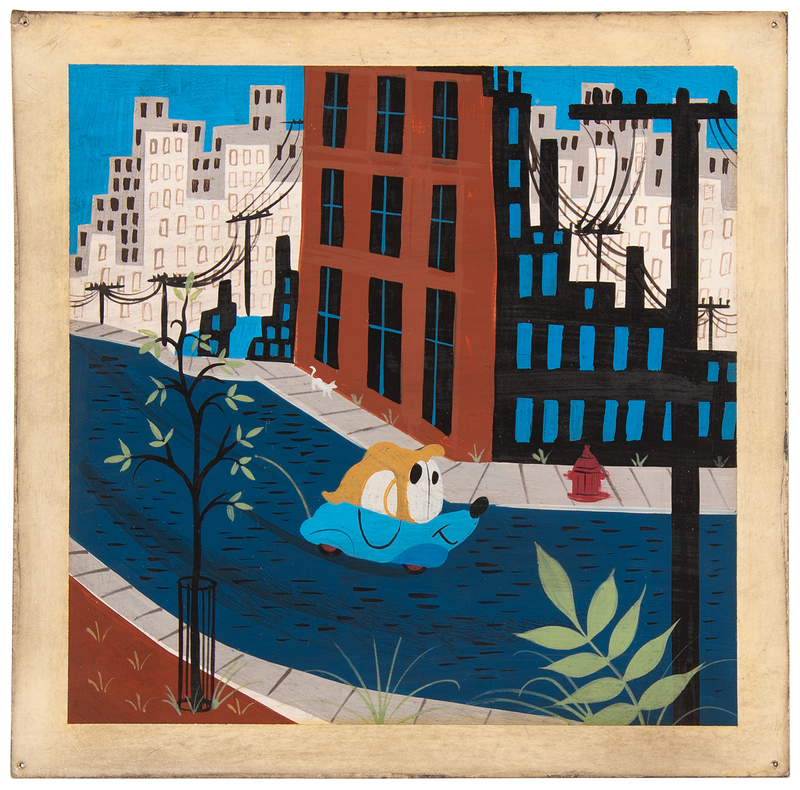 Lot 772 Mary Blair concept painting of Susie from Susie the Little Blue Coupe