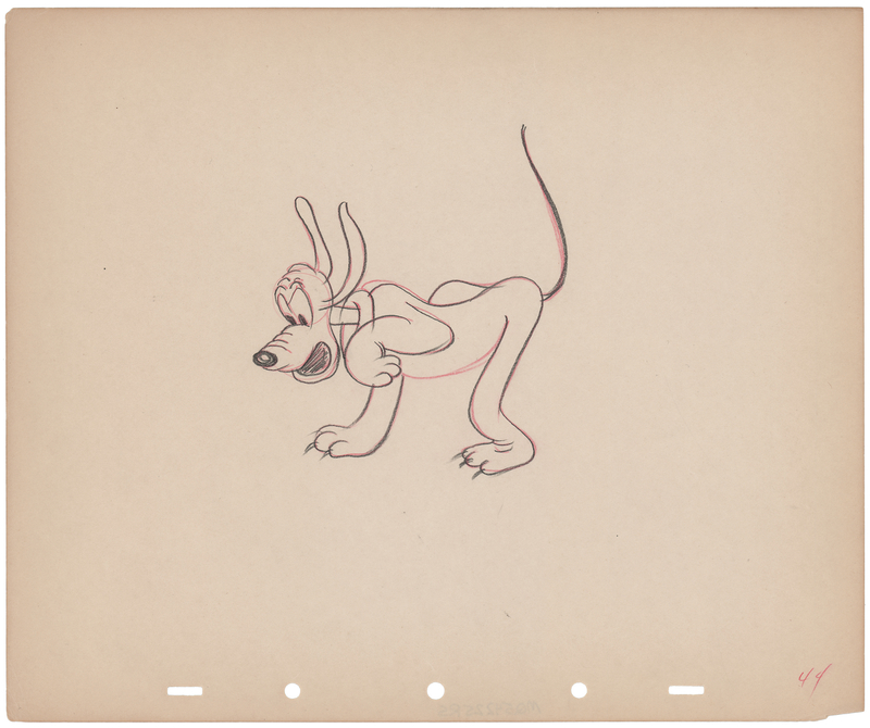 Lot 801 Pluto production drawing from Hawaiian Holiday