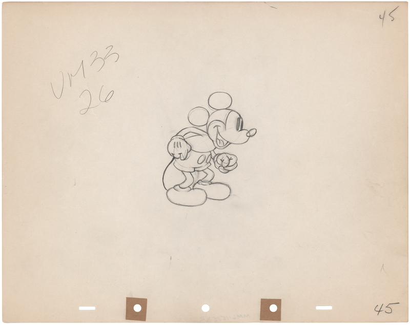 Lot 795 Mickey Mouse production drawing from Mickey's Garden