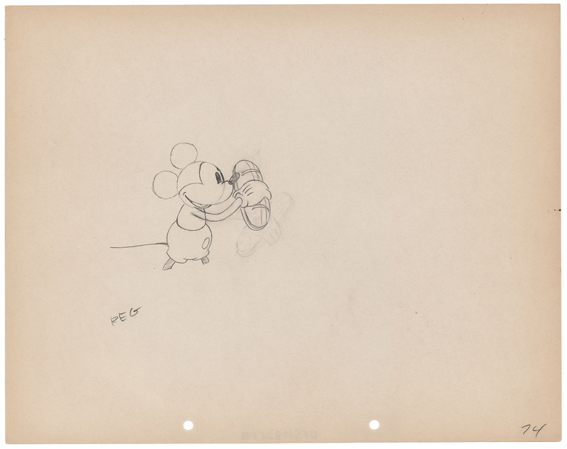 Lot 792 Mickey Mouse production drawing from Building a Building