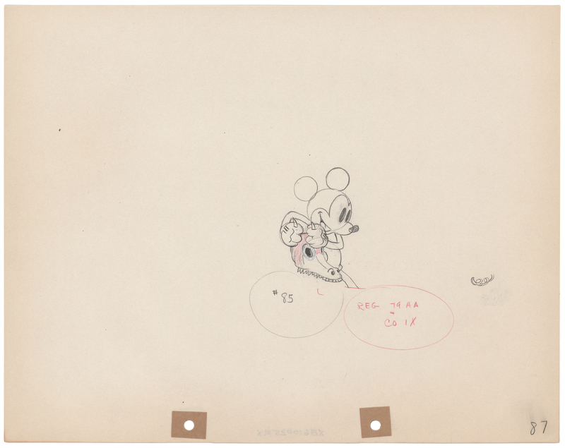 Lot 796 Mickey Mouse production drawing from Mickey's Man Friday