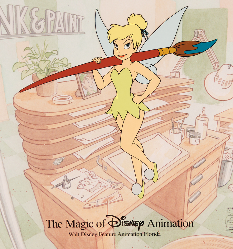 Lot 885 Tinker Bell limited edition cel from the Magic of Disney series - 'Tink Ink and Paint'