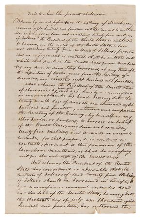 Lot #380 War of 1812: John Quincy Adams and Albert Gallatin Letter Signed with $6 Million European Loan Document Archive - Image 10