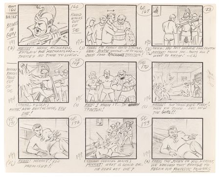 Lot #782 Fantastic Four (42) production storyboard opening title and episode pages from The Fantastic Four - Image 7