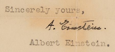 Lot #175 Albert Einstein Typed Letter Signed on a World Court: 