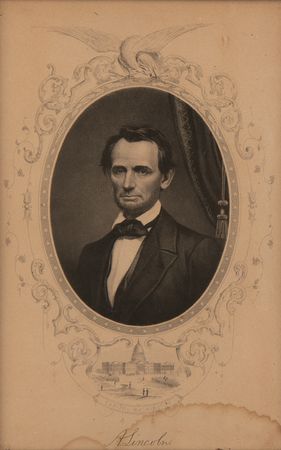 Lot #45 Abraham Lincoln Engraving - Image 1