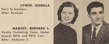 Lot #109 Bernie Madoff Signed 1956 Far Rockaway High School Yearbook - Image 2