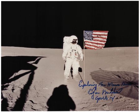 Lot #472 Edgar Mitchell Signed Photograph - Image 1