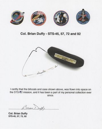 Lot #492 STS-92 Flown Bifocals and Glasses Case - From the Personal Collection of Brian Duffy - Image 7