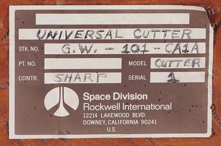 Lot #485 Space Shuttle ALT Universal Cutter Presented to Guenter Wendt by Fred Haise and Gordon Fullerton - Image 5