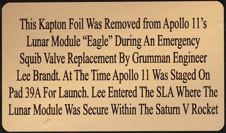Lot #430 Apollo 11 LM-5 Kapton Foil - Image 3