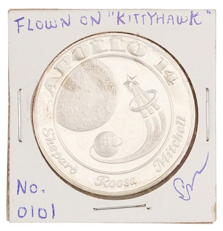 Lot #421 Apollo 14 Flown Franklin Mint Medallion - From the Personal Collection of Edgar Mitchell - Image 1