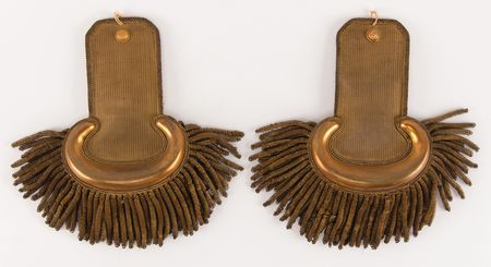 Lot #390 Civil War: John A. Hawes?s Massachusetts Volunteer Militia ?Captain of Infantry? Epaulettes - Image 1